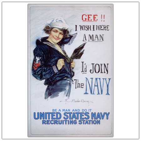 Trademark Fine Art 'US Navy Woman' Canvas Art, 24x32 V8063-C2432GG